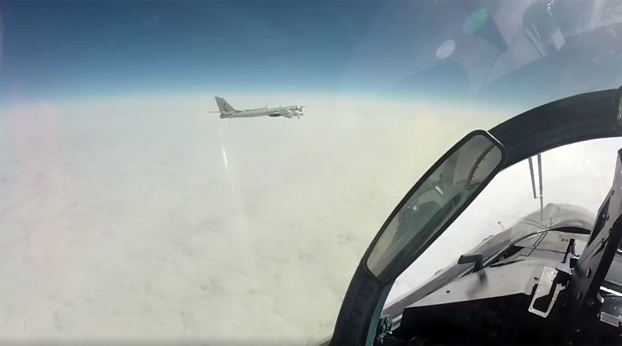 Click to enlarge Russian long-range bomber mission near Alaska
