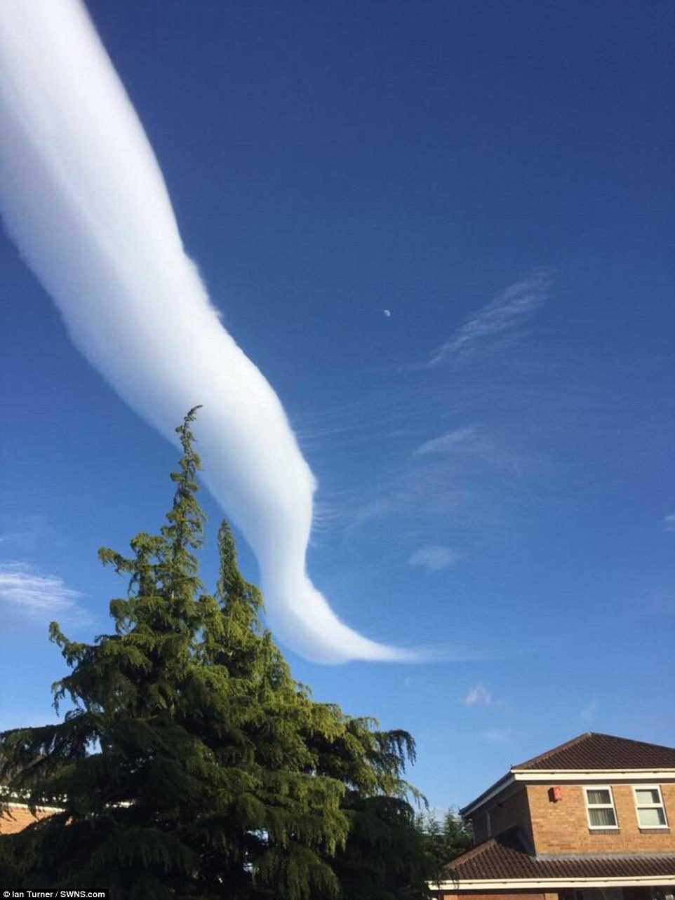 Click to enlarge Extreme weather conditions which are unique to the highest point of the Pennines created the striking tube-shaped cloud