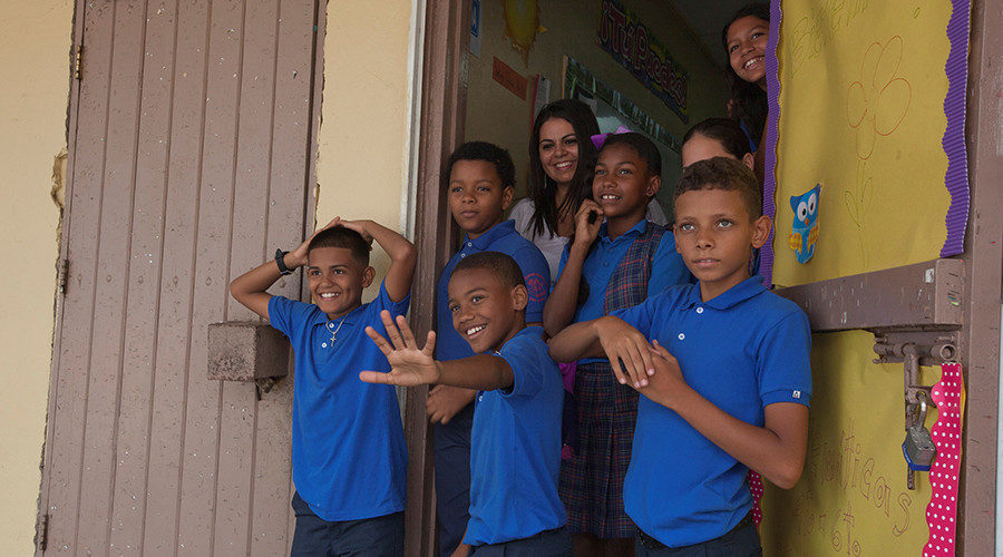Click to enlarge Puerto Rico school children