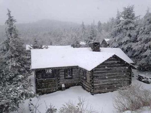 Click to enlarge rare May snow covered Mt. LeConte