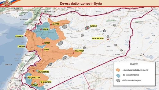 de-esculatio zones in Syria map