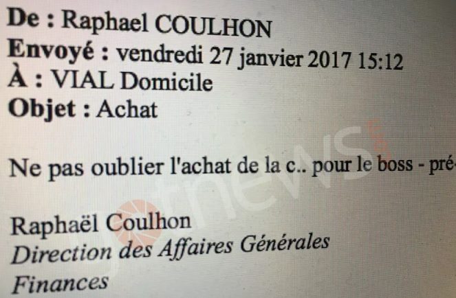 macron cocaine email