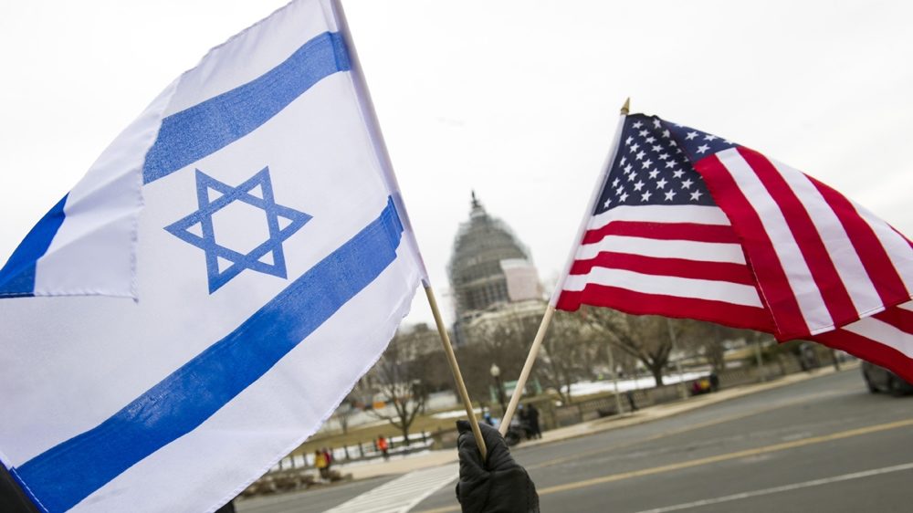 israel US flags washington