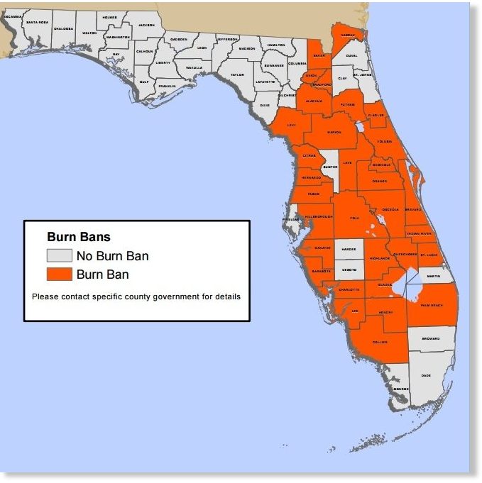 Florida on fire 125 active blazes, 