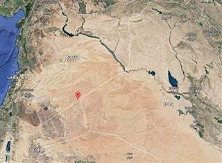 Click to enlarge The location of the refugee camp