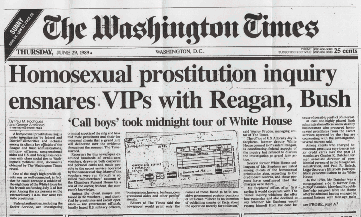 headline male prostitution white house