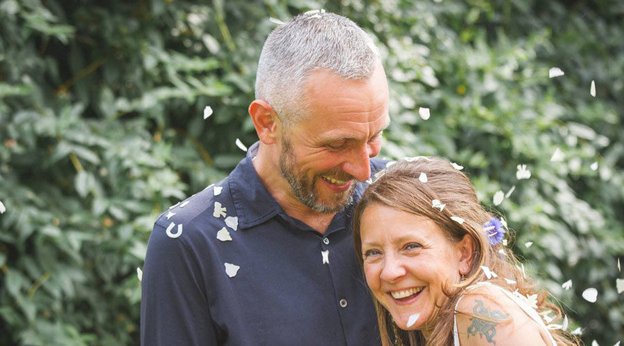 grieving husband Russell Davison