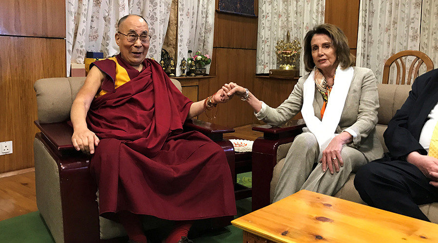 Nancy Pelosi meets Tibetan spiritual leader the Dalai Lama