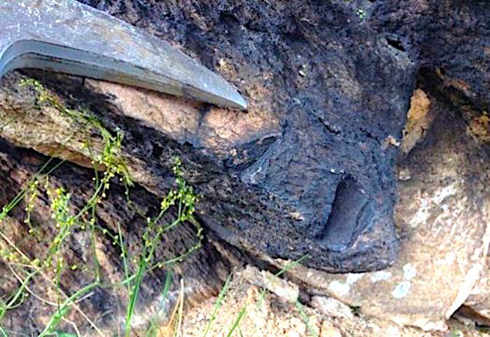 rock hit by lightning