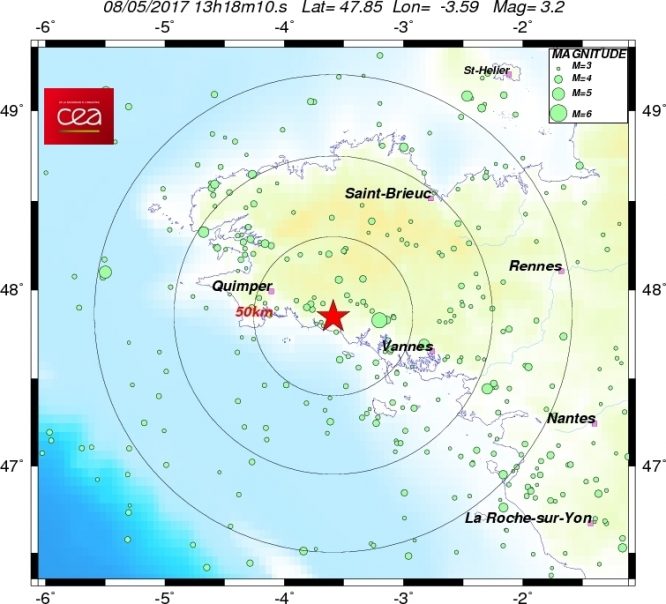 Click to enlarge Earthquakes in France