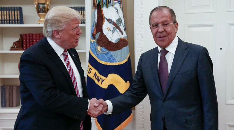 President Donald Trump and Russian Foreign Minister Sergey Lavrov