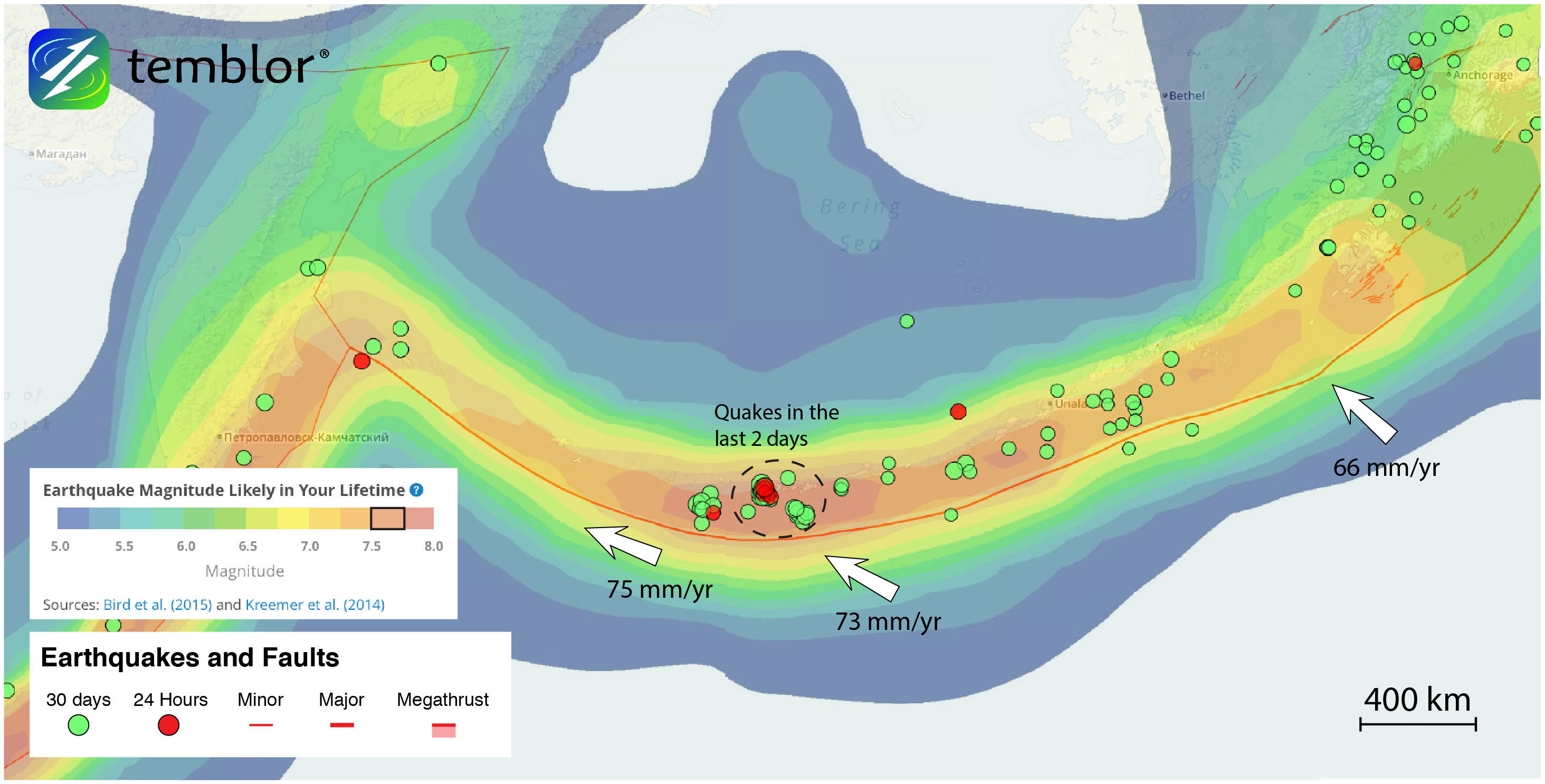 Click to enlarge TEmblor map Alaska