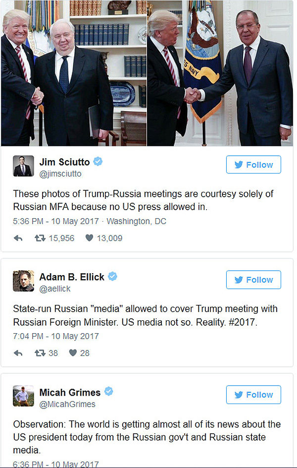 Click to enlarge Trump Lavrov in White House