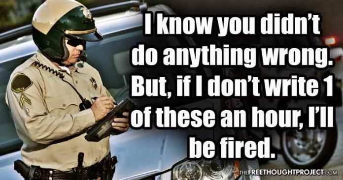 cop writing citation
