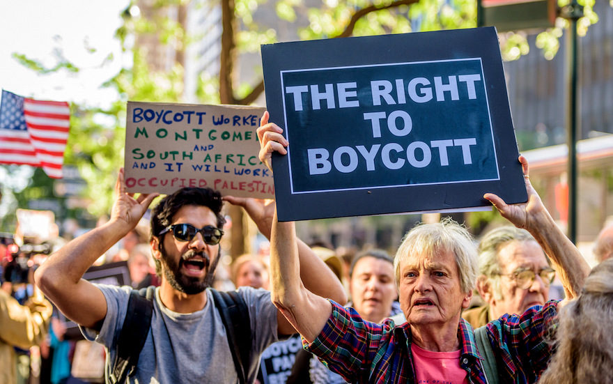 Protesters demonstrate against Israel