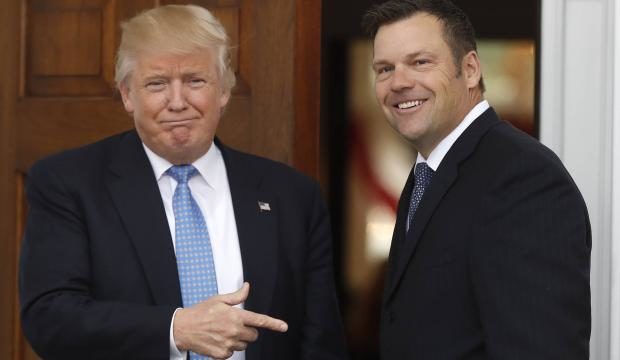 Donald Trump and Kris Kobach