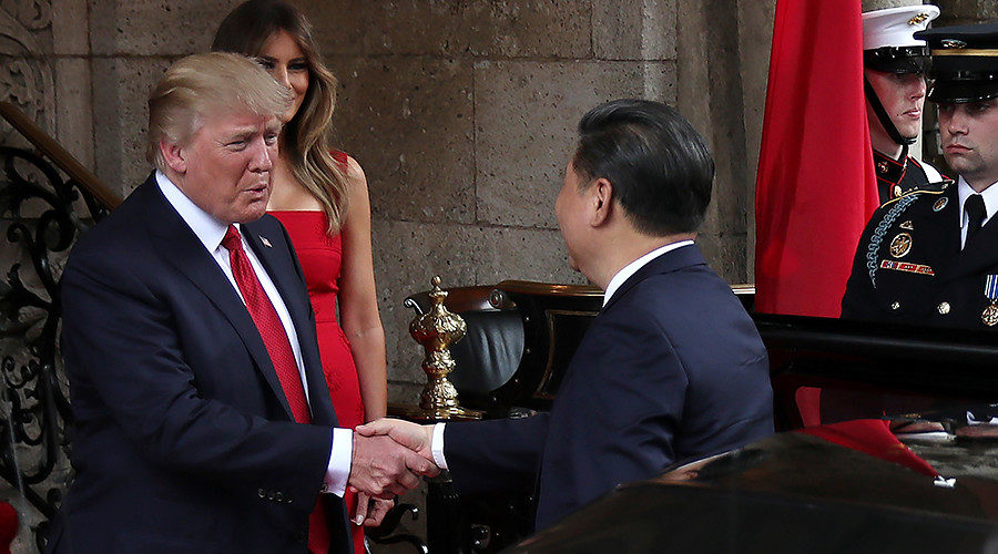 Donald Trump and First Lady Melania Trump welcome Chinese President Xi Jinping