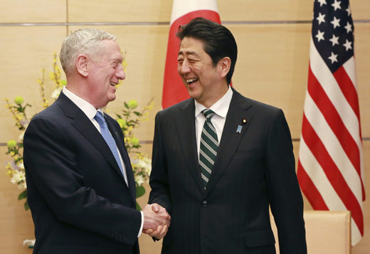 Click to enlarge Jim Mattis Shinzo Abe America Japan US