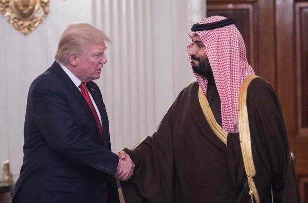 Trump and the Saudi deputy crown prince, Mohammed bin Salman
