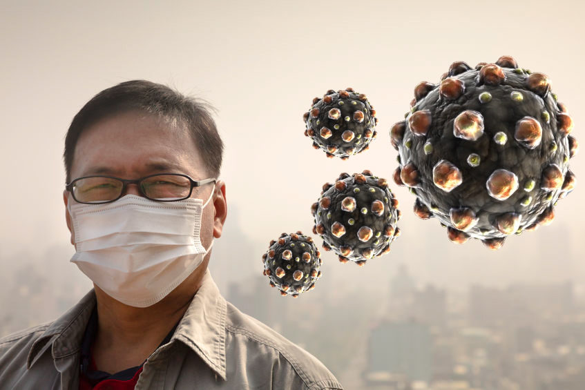 measles virus, air pollution linked measles china study