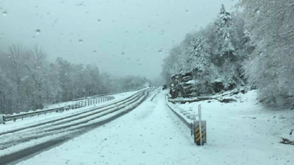 Further north, Washington and Alexandria in New Hampshire both received snow as well. 