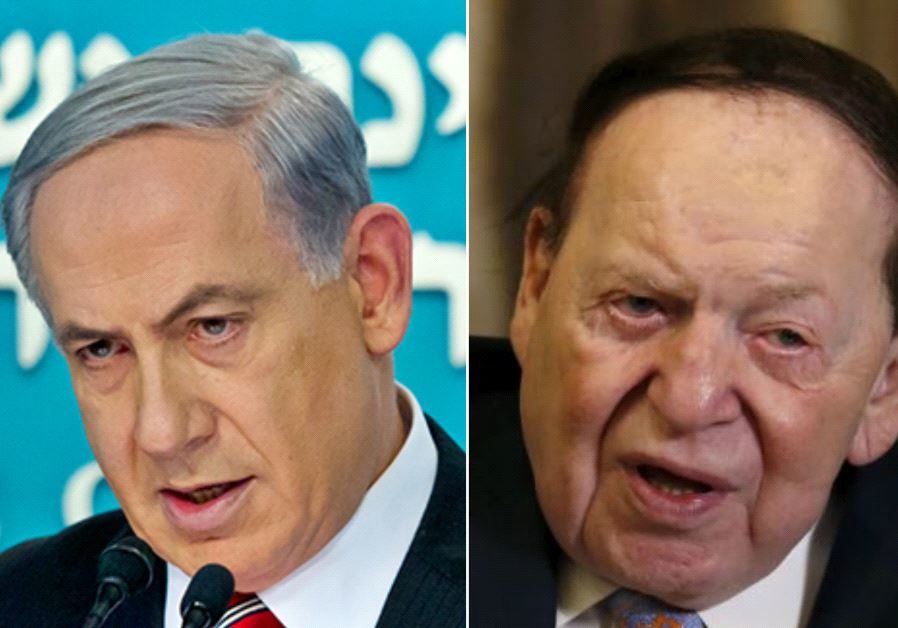 Click to enlarge Netanyahu and Adelson