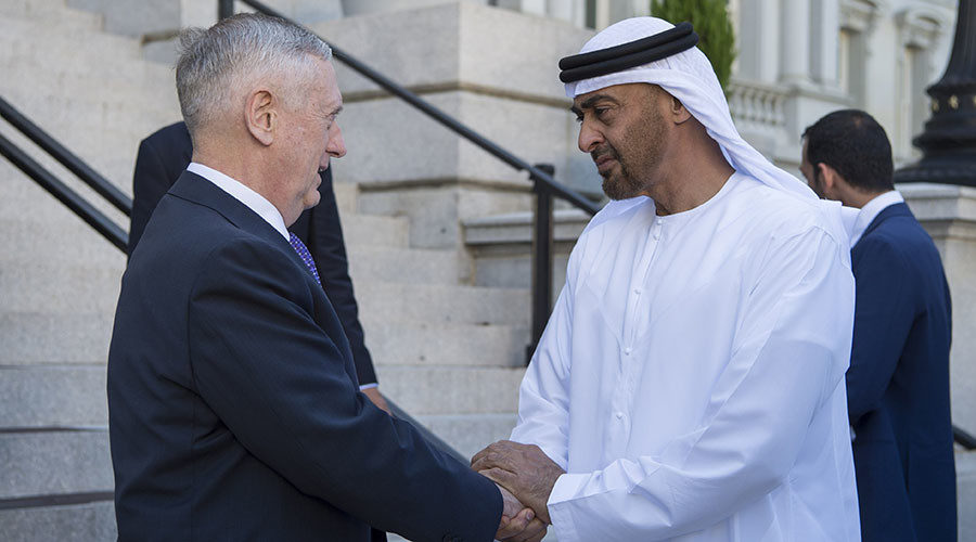 Defense Secretary Jim Mattis meets with United Arab Emirates Crown Prince Mohammed bin Zayed al Nahyan