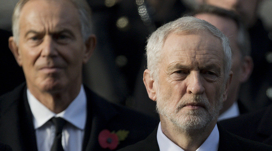 Tony Blair and Jeremy Corbyn