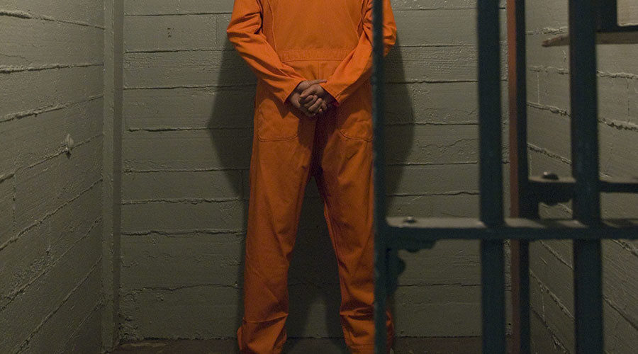 prison police jail jumpsuit orange