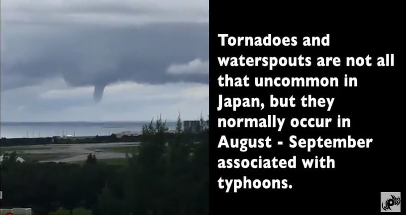waterspout in Okinawa, Japan