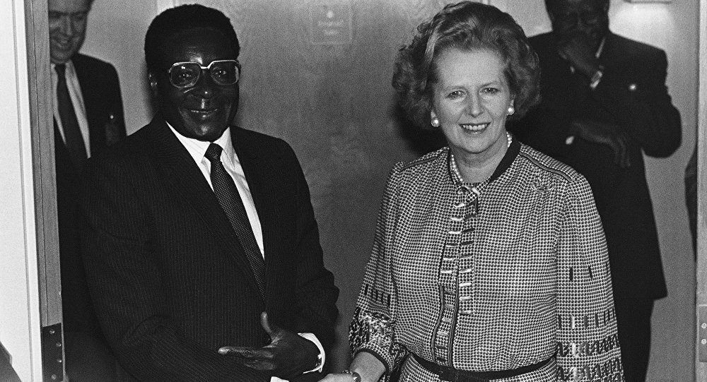 Click to enlarge Robert Mugabe,Margret Thatcher