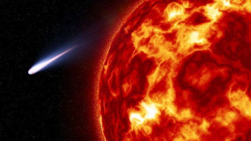comet and sun