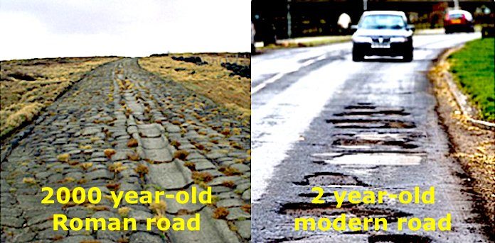 roman road/modern road