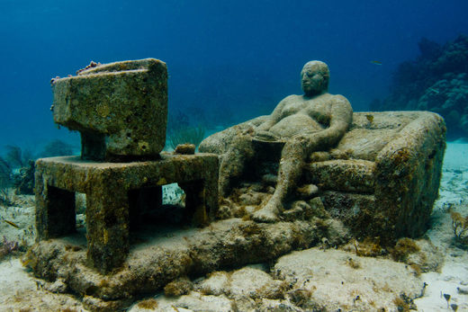 Click to enlarge MUSA Underwater Museum of Art ISLA MUJERES Inertia-Underwater-Sculpture