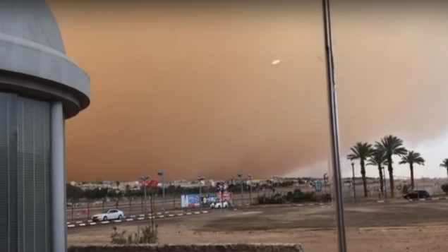 Sandstorm in Eilat, Israel