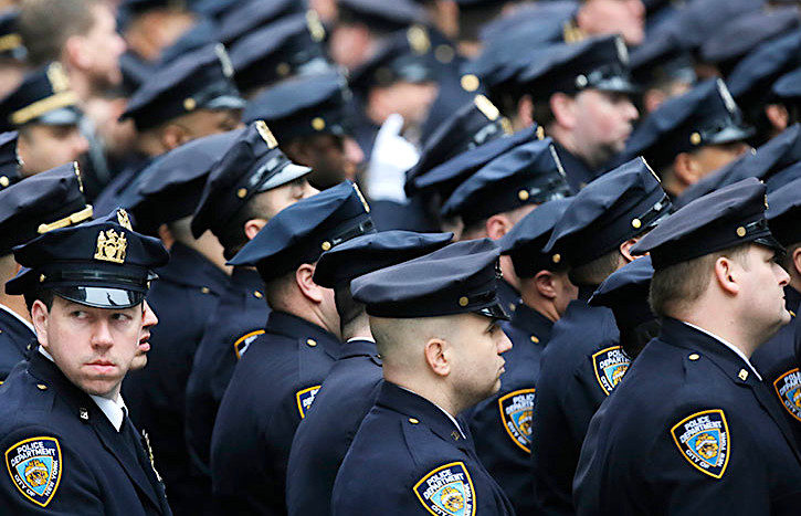 Men in blue