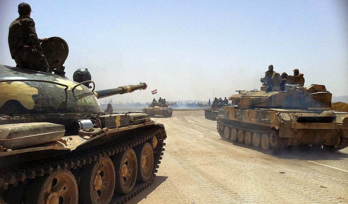Syrian army tanks