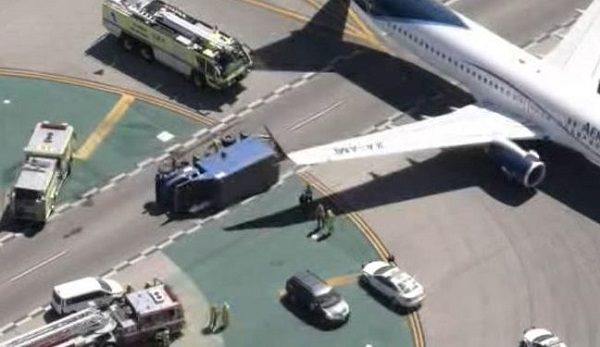 plane truck crash