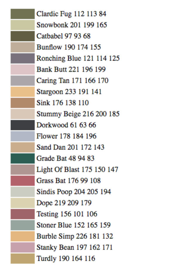 AI paint names