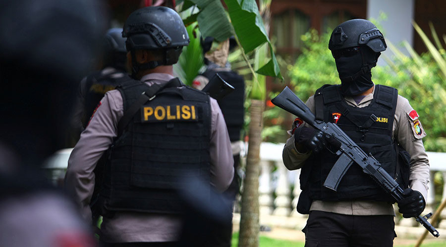 Click to enlarge Indonesian police