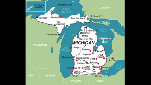 Click to enlarge Saginaw Bay