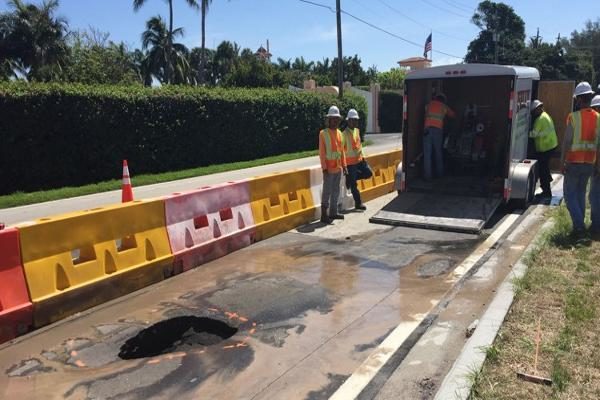 sinkhole at Trump’s Mar-a-Lago resort