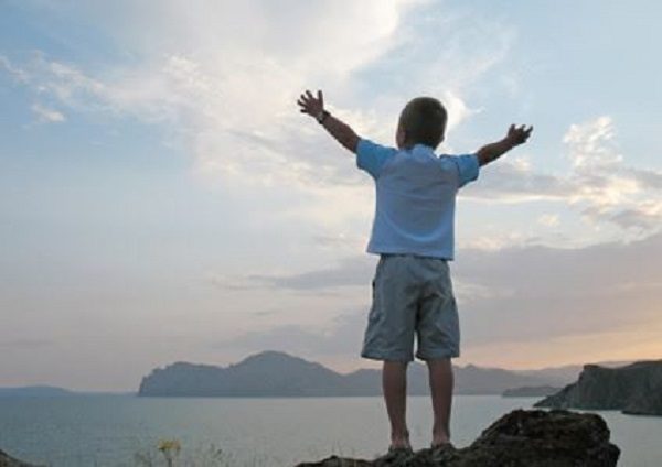 boy on a rock