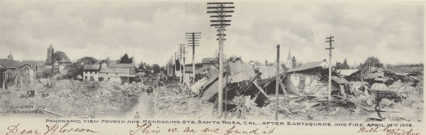 city of Santa Rosa following the 1906 earthquake