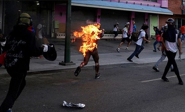 man on fire venezuela