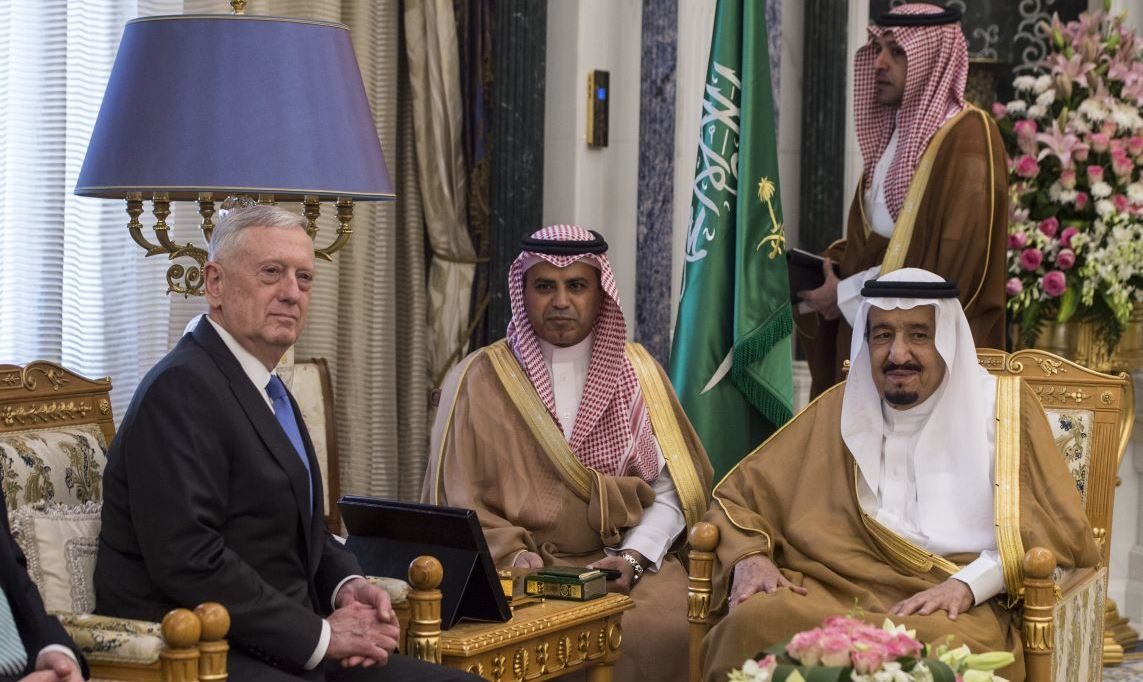 Mattis with Saudi rulers