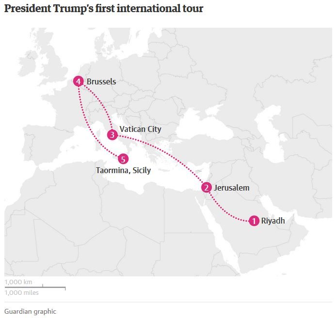 trump trip middle east europe