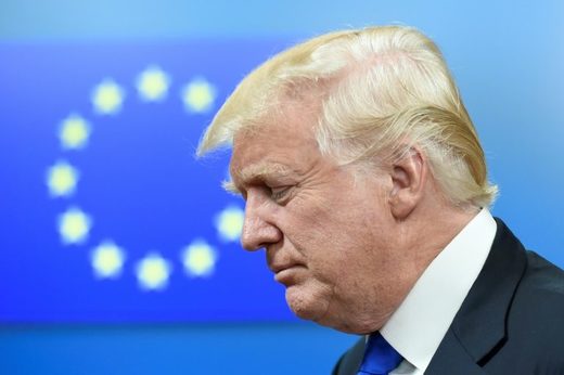 Click to enlarge Donald Trump at NATO meeting