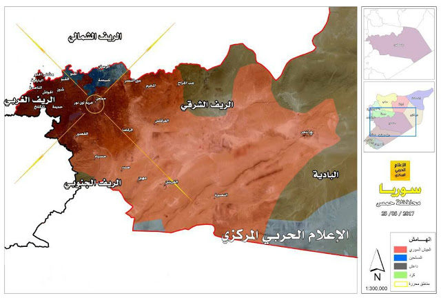Click to enlarge battle map of Syria