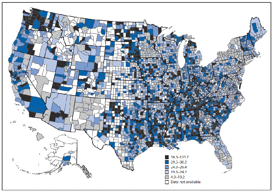 Click to enlarge map death rates alzheimer's